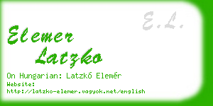 elemer latzko business card